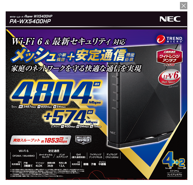 NEC WX5400HP